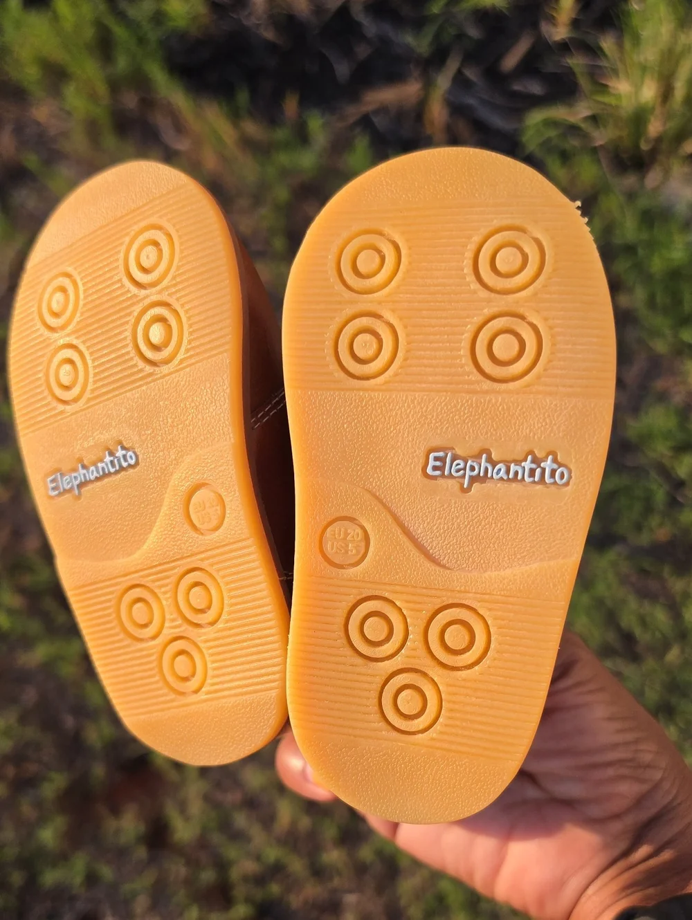Elephantito Baby Brown Leather Walking Shoes Size 5